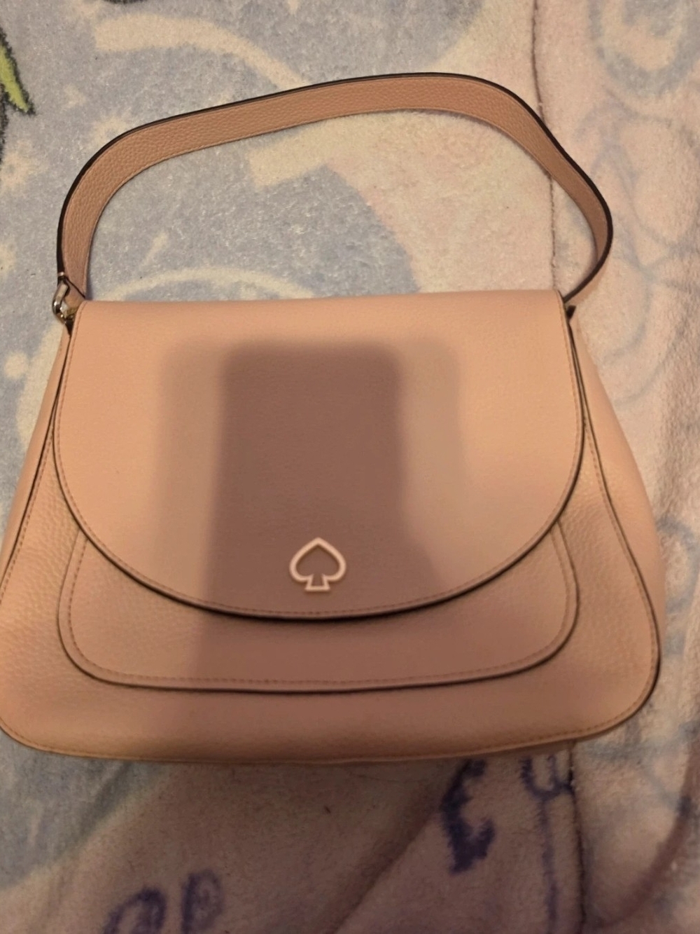 Kate Spade Pebbled Leather Top-Handle Shoulder Bag - Blush Pink